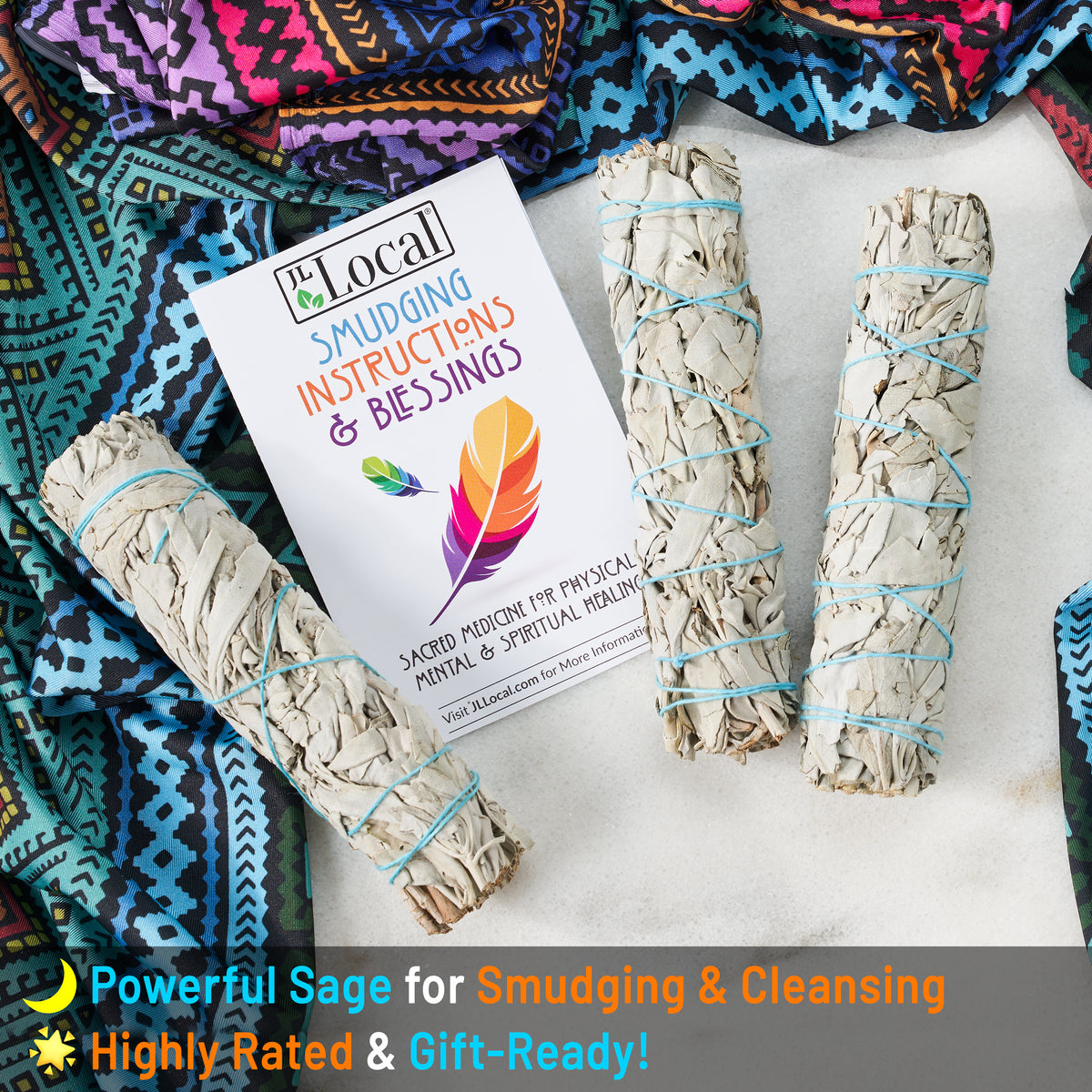 30 White Sage Smudge Sticks Bundle – For Spiritual Cleansing, Home & Office